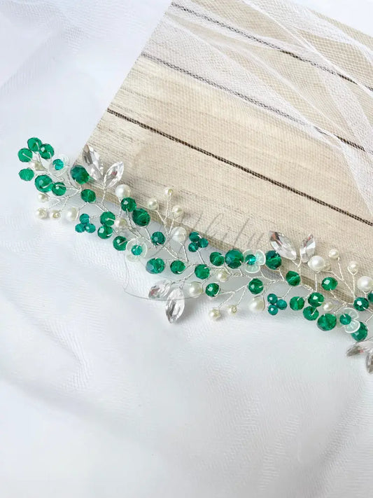 Bridal Green Headpiece